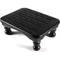 Solid Wood Bed Step Stool Super Large/Bedside Steps for High Beds/Solid Wood Super Sturdy Hold Up to 500 LBS (Dark Brown)