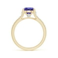 thumbnail image 2 of ANGARA Natural 1.45 ct Tanzanite Tapered Shank Solitaire Engagement Ring in 14K Yellow Gold for Women (Size-7mm) | December Birthstone, Anniversary, Jewelry Gift for Women | Natural Tanzanite Ring, 2 of 8