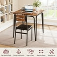 thumbnail image 5 of Dining Table for 2, 3 Piece Kitchen & Dining Room Sets for Small Space, Rustic Brown, 5 of 7