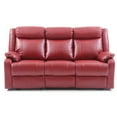 thumbnail image 4 of Glory Furniture Ward Faux Leather Double Reclining Sofa in Red, 4 of 6