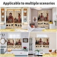 thumbnail image 5 of Brown Farmhouse Kitchen Curtains Window Panels, Vintage Country Animals Cabin Forest Insulated Window Treatment Curtain, Grommet Curtains for Bedroom/Living Room/Bathroom, 2 Piece 52"Wx45"L, 5 of 8