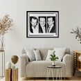 thumbnail image 4 of Historic Framed Print, [Composite photograph showing three bust portraits of Jack Ruby, facing front], 17-7/8" x 21-7/8", 4 of 9