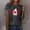 Dark Gray, variant on HOMBOM Womens Short Sleeve T-Shirts Graphic Tees Summer Maple Leaf Print Dark Gray Casual Tops for Ladies
