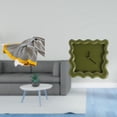thumbnail image 2 of Manta De Punto Cuadrada, Reloj De Pared A Rayas, Suave, Cálida, Decoración De Granja, Adorno Silencioso Y Preciso, Regalo Para Dormitorio, Sofá, Cama, Silla, Baño, Aula, Cocina, Estudio, 2 of 8