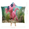 thumbnail image 2 of Ajolote Manta Capa con Capucha Anti-Bolitas, Manta de Lana Ártica Suave, Manta Portátil de Felpa Ligera y Lujosa, Poncho para Siesta en Casa y Oficina, 100*130cm, 2 of 6