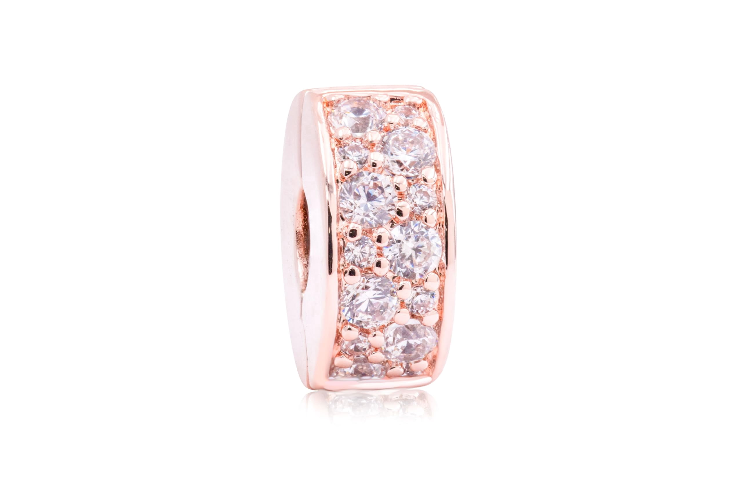 Rose Shining Elegance Clip Charm - 781817CZ