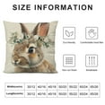 thumbnail image 5 of Nawypu  Bunny Easter Pillow Covers Rabbit Greenery Flower Easter Decorations Spring Outdoor Farmhouse Pillows Decorative Throw Pillows Cases Indoor Decor Cushion Covers for Home Sofa, 5 of 5