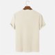 thumbnail image 5 of pstuiky Mangas cortas para hombre, Camisas casuales de manga corta con cuello redondo y textura de color sólido para hombre camisetas de hombre m, 5 of 5