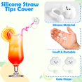 thumbnail image 4 of Straw Tips Lids 16Pcs Silicone Straw Tips Covers Reusable Straw Tips Lids Dust-Proof Straw Topper Lid Cute Cartoon Cloud Silicone Straw Covers Portable for 7MM Diameter Straws, 4 of 8