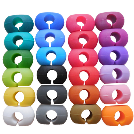 

Party Band Silicone Markers Fruit Drink Markers Glass Markers Silicone Labels Elegant Goblet Markers for Party Champagne Drinks