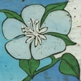 thumbnail image 2 of Davis, Andrea 12x12 White Modern Wood Framed Museum Art Print Titled - Turquoise Batik Botanical VI, 2 of 4