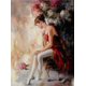 thumbnail image 3 of Póster de bailarina de ballet abstracta, pintura en lienzo e impresiones, imágenes artísticas de pared de acuarela para la decoración del hogar de la sala de estar, 3 of 5