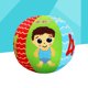 thumbnail image 2 of Pelota de peluche suave para agarrar a mano infantil Pelotas de juguetes educativos coloridos para bebés con campana para juegos en interiores y exteriores, 2 of 4