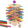 thumbnail image 1 of Juego de mesa de madera Montessori Japace con 42 palos y dados, 1 of 6