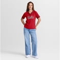 thumbnail image 3 of Women's Fanatics Red Cincinnati Reds Diva Race Ahead Raglan V-Neck T-Shirt, 3 of 5