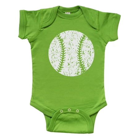 

Inktastic Distressed Baseball in White Gift Baby Boy or Baby Girl Bodysuit