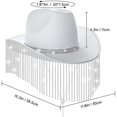 thumbnail image 3 of Celivon Hat Bling Diamond Fringe Cowboy Hat Western Hat Glitter Cowboy Hat Men Women Roleplay Party, 3 of 3