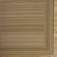thumbnail image 4 of Hauteloom Freja Modern Geometric Bordered Area Rug - Minimalist Striped Carpet for Living Room, Patio, Terrace - Outdoor Safe - Brown, Beige - 6'7" x 9', 4 of 10