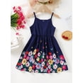 thumbnail image 3 of Mikrdoo Kid Toddler Girls Dress 4T 5T 6T 7T Girls Floral Print Elegant Straps Summer Sleeveless Dress One Piece Party Dress,As Gift, 3 of 9