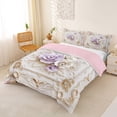 thumbnail image 2 of Erosebridal Boys Girls Purple White Roses Queen Duvet Cover Set,Romantic Flowers Bedding For Teens Adults,Pink Reversible,3 Pieces,No Comforter, 2 of 5