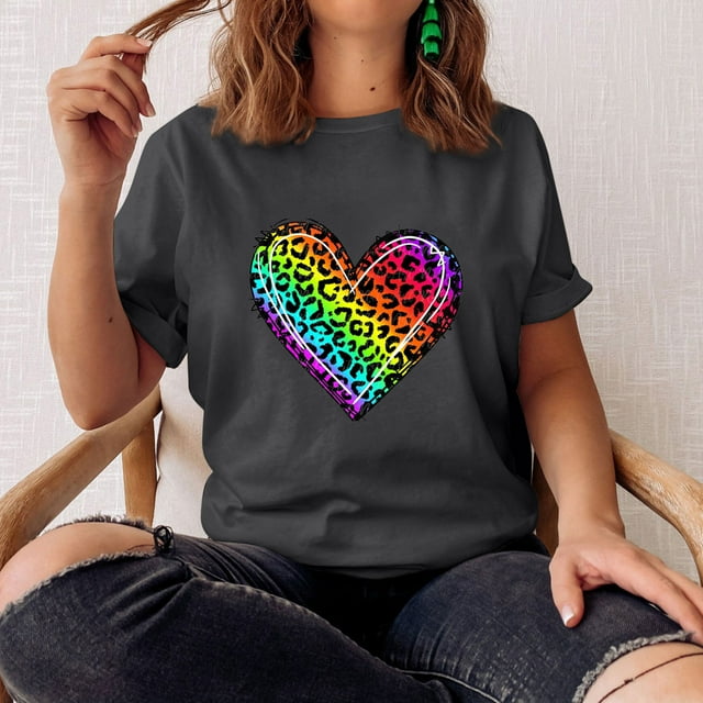 Fankiway T-Shirt Décontracté à Manches Courtes et Col Rond Imprimé Mode Carnaval pour Femmes