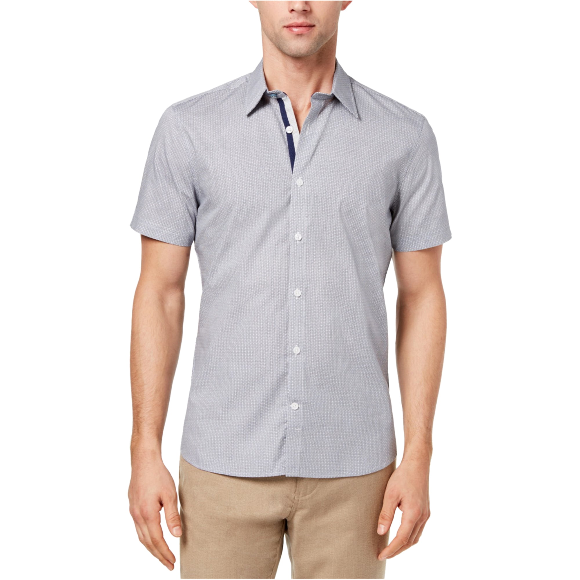 Ryan Seacrest Mens Geometric Button Up Shirt, Blue, Small - Walmart.com