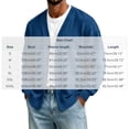 thumbnail image 3 of Mens V Neck Cardigan Zaewscy Men's V Neck Button Down Cardigan Long Sleeve Loose Casual Jacket Blue XXXL, 3 of 6
