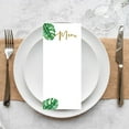 thumbnail image 3 of Koyal Wholesale Tropical Monstera Leaf Printable Wedding Paper Menu Cards for DIY Printer, Pack of 52, 3 of 5