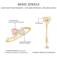 thumbnail image 5 of Rosec Jewels IGI Certified Lab Grown Pink White Diamond Promise Ring - Toi Et Moi Ring (1 Carat, E-VS1 Grade) - Gift for Valentines Day, 10K Yellow Gold, US 12.50, 5 of 8