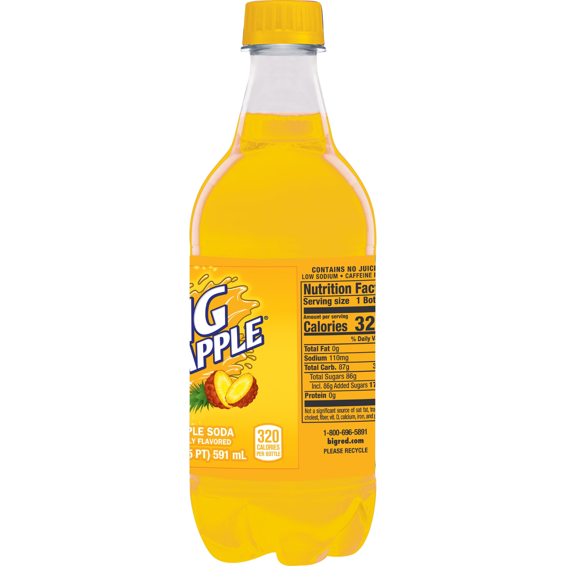 Big Red Big Pineapple Soda, 20 Fl. oz.