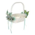 thumbnail image 3 of Cesta para niña de flores, cesta de encaje para , cesta tejida, elegante cesta de boda, cesta de flores de satén para banquete de Estilo A, 3 of 7