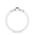 thumbnail image 2 of Rosec Jewels London Blue Topaz Promise Ring for Women - 4X8 mm - Celtic Knot Ring - AAA Quality Certified - Ready to Gift, 10K White Gold, US 5.00, 2 of 8