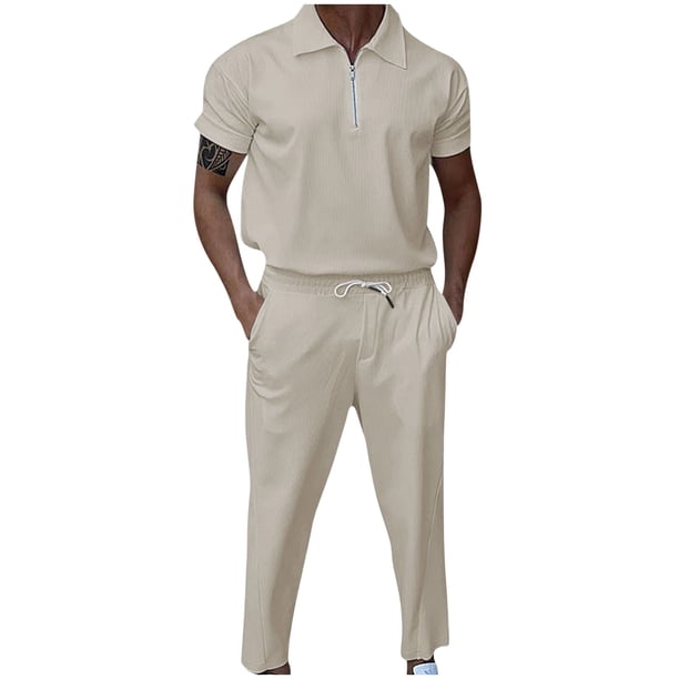 Pantalones Casuales de Manga Corta Larga para Hombres con Pantalones Cortos, 98% Algodón/2% Spandex para Deporte Y Caminata