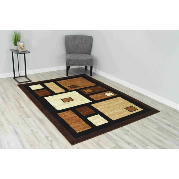 Rima Rug DESIGN 2432 - 7'8"x10'8", Brown