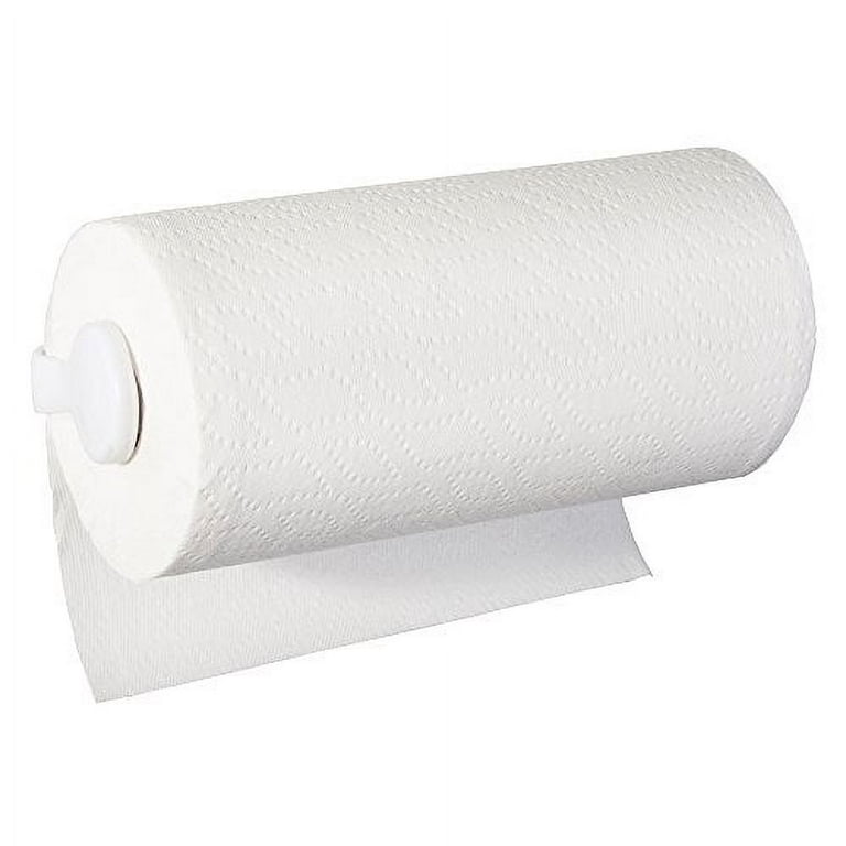 InterDesign Paper Towel Holder, Wall-Mount, White Plastic