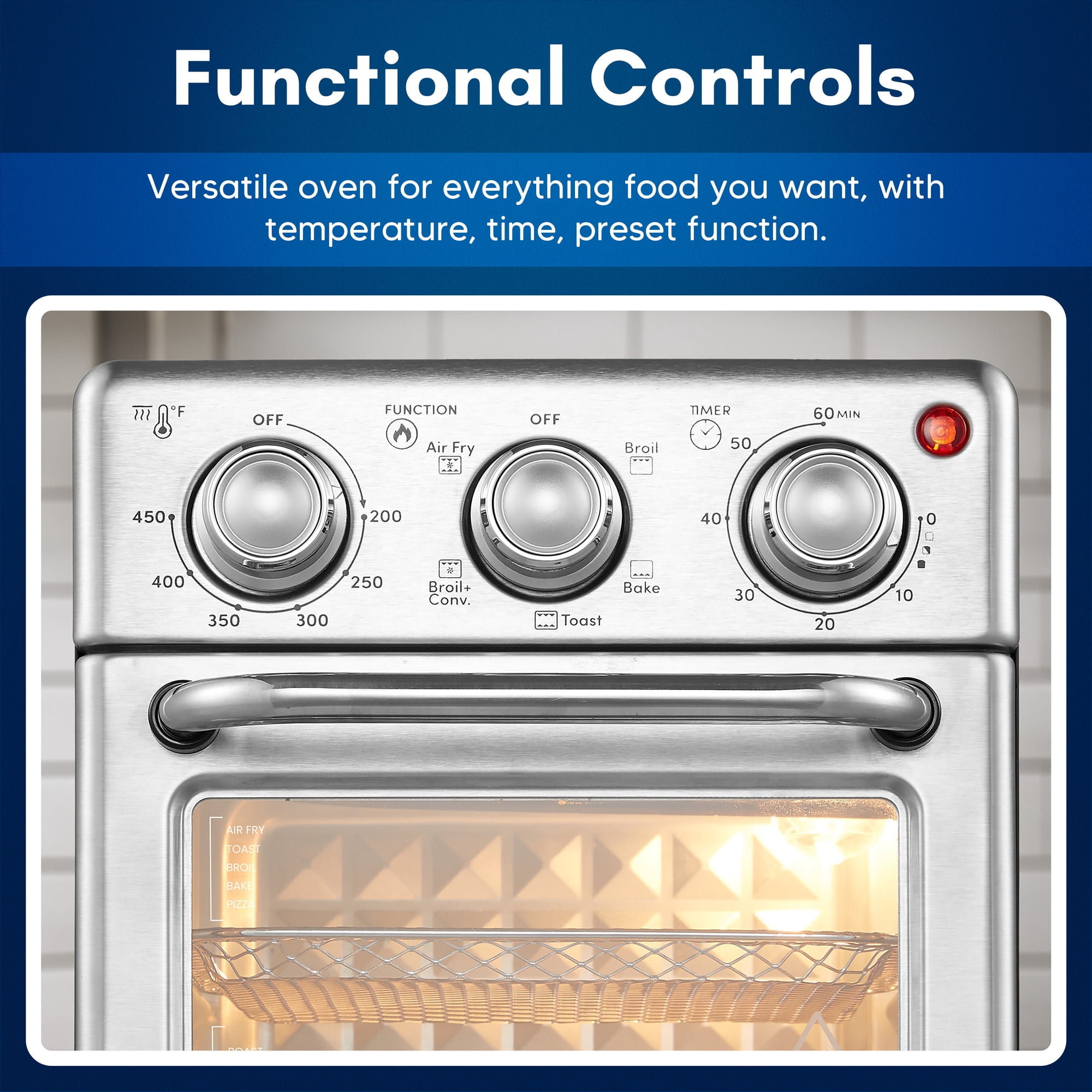 Elite Cuisine EAF0285 8L Air Fryer Convection Toaster Oven