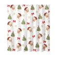 thumbnail image 1 of Hearth & Gear Santa Curtains Home Suitable For Living Rooms Rural Style Winter Scenery Cute Santa Printed Pole Curtains Translucent Portable Curtains for Baby Short Length Curtains Dark Out Shades for, 1 of 7