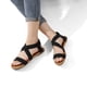 thumbnail image 4 of Sandalias planas con tiras elásticas para mujer DREAM PAIRS negras talla 6, 4 of 6