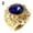Gold, variant on Men's Vintage Luxury Big Resin Crown Gold Plated Alloy Ring Jewelry Size 7-10