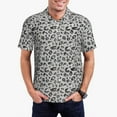 thumbnail image 1 of Balery Wild Animal Leopard Print Camisa Polo de Hombre con Estampado, de Manga Corta y Tejido Medio, Camisa Tipo Golf Polo-3X-Large, 1 of 6
