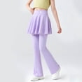 thumbnail image 2 of WRKEKC Girls Flare Pants Flared Skirt Leggings Sun Protection Casual Two Layer Shorts with Pockets 5-15 Years, 2 of 9