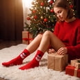 thumbnail image 4 of Loritta Secret Womens Crew Socks,7 Pairs Cotton Funny Casual Soft Dress Christmas Pattern Socks for Women Ladies Size 9-11, 4 of 7