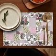 thumbnail image 4 of Pioneer Flower Floral Print Pattern Summer Placemats Table Placemats Set Of 6-Linen Kitchen Washable Placemats Table Mats 12x18 Inch Non-Slip Heat Resistant, 4 of 5