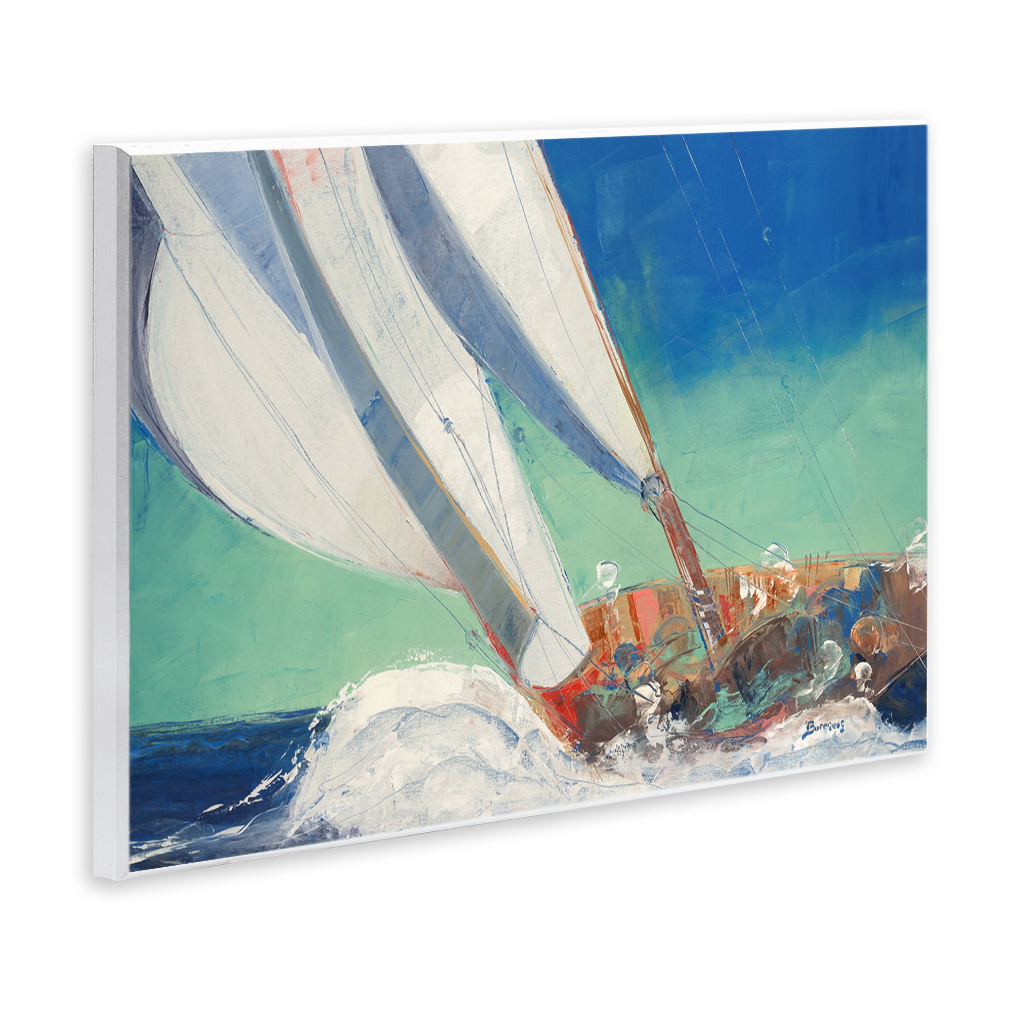 Stupell Industries Maritime Boat Hull Nautical & Beach Painting Unframed Art Print Wall Art, 15 x 10