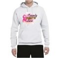 thumbnail image 3 of Nobody Fights Alone Watercolor Sparkles Breast Cancer Awareness Unisex Graphic Hoodie Sweatshirt, White, XX-Large, 3 of 5