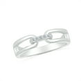 thumbnail image 1 of DGOLD Bague Mode en Argent Sterling Diamant Blanc Rond Interconnectée (1/20 cttw), 1 of 3