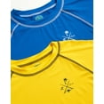 thumbnail image 2 of Quad Seven Boys' Rash Guard Shirt - 2 Pack Short Sleeve Swim Shirt (Size: 2T-18), 2 of 6