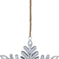thumbnail image 5 of Northlight Metal Star Snowflake Christmas Ornament on Jute Rope - 5.5" - Silver and White, 5 of 5