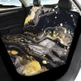 thumbnail image 4 of Uourmeti Black and Gold Marble Pattern Car Seat Covers 3 PCS Seat Protection Cover Breathable Full Backrest Suitable for most Cars Sedans, 4 of 10