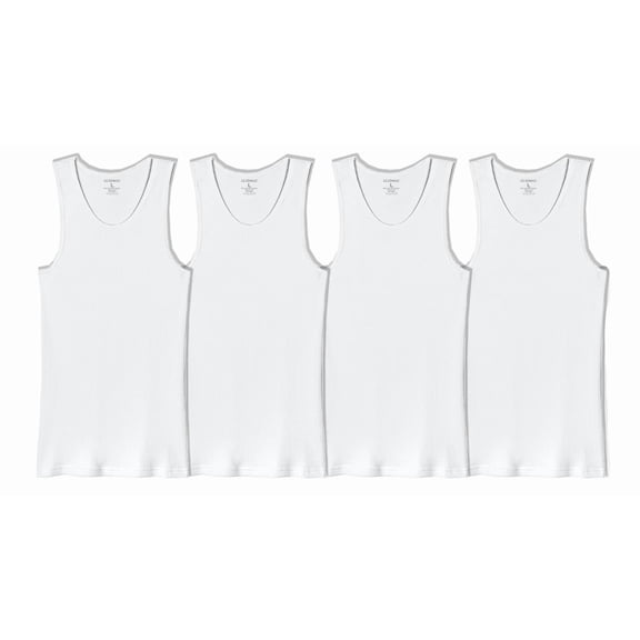 Active 23 Iconic Mens 4 Pack Tanks Value Tank Top Breathable A Shirt, Moisture Wicking Undershirts, Tag Free, Durable Stitching